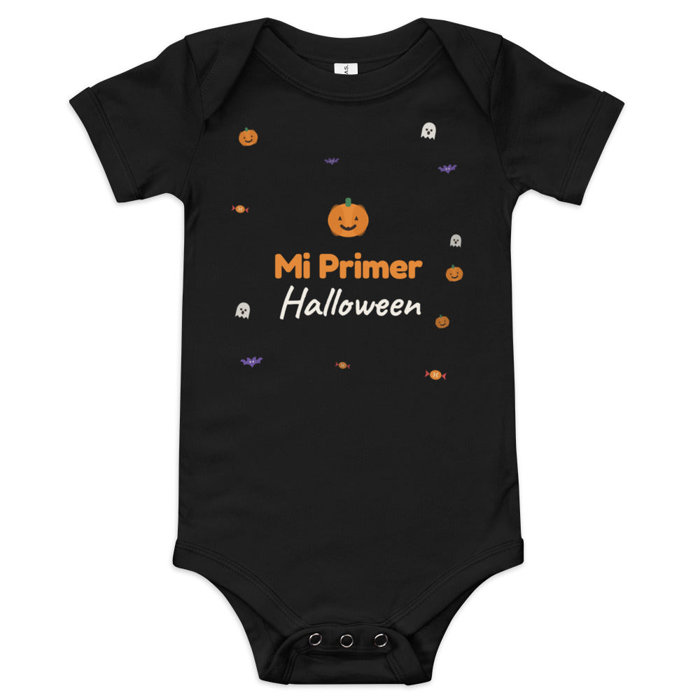 Mi Primer Halloween body negro diseño completo