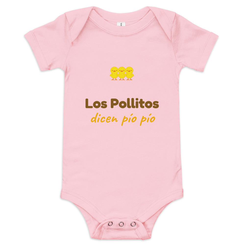 Body de bebé rosa — Los Pollitos Dicen Pío Pío