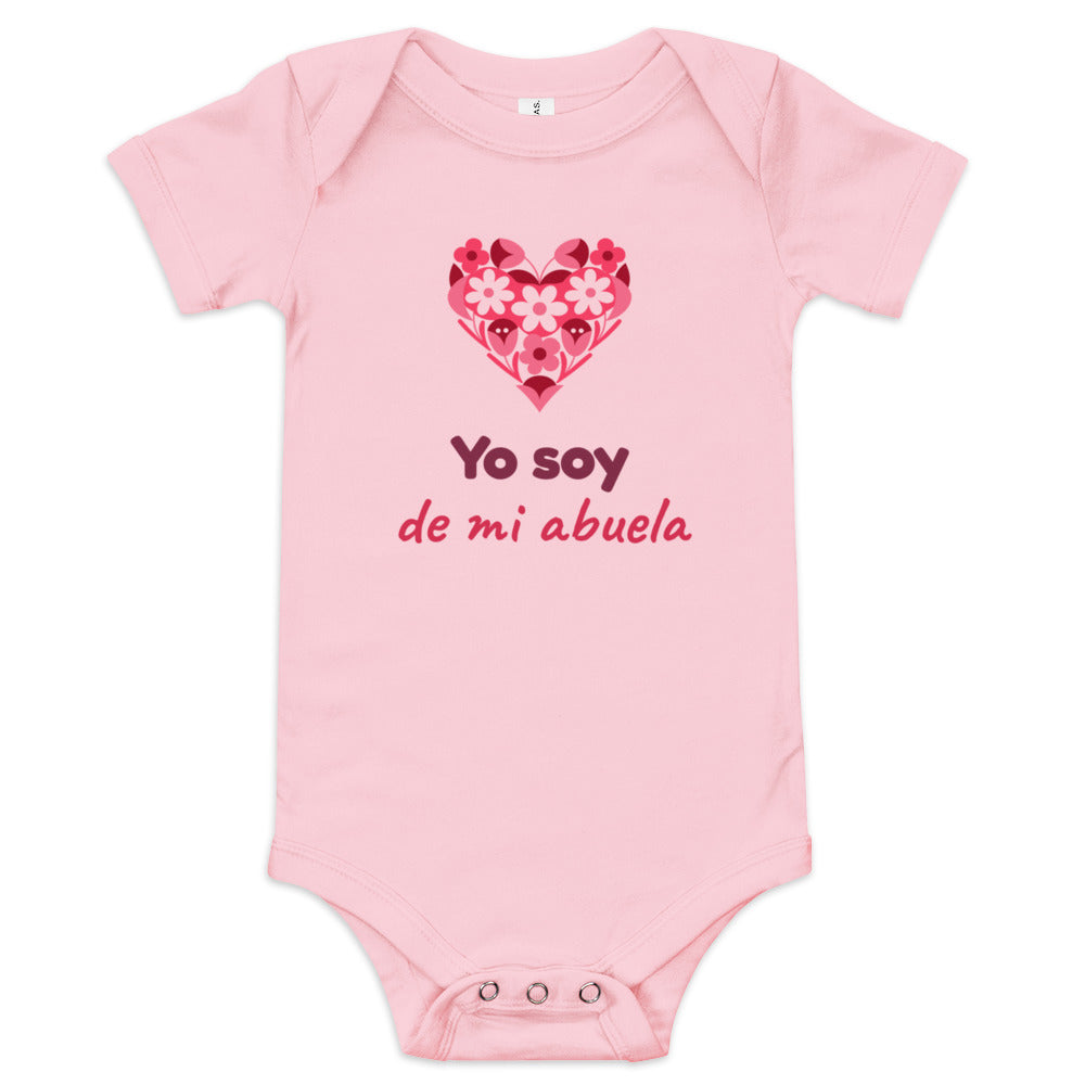 Body de bebé rosa — Yo Soy de Mi Abuela