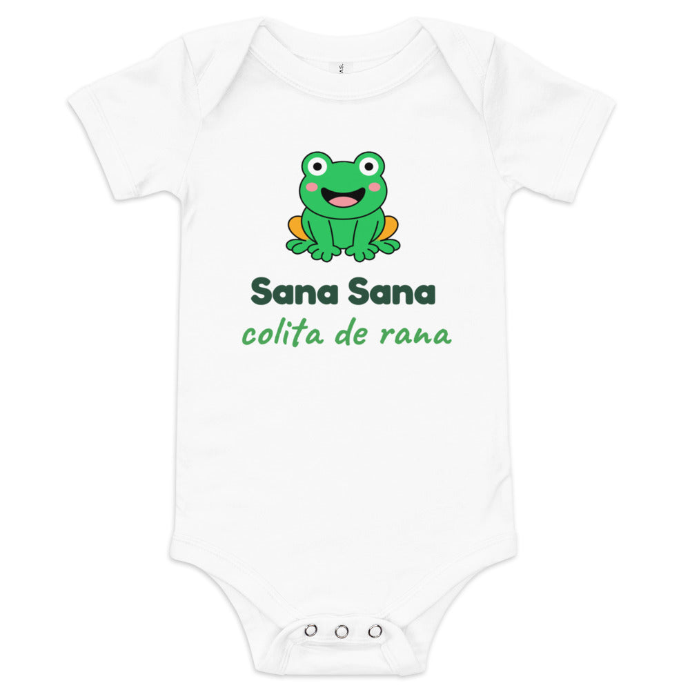 Body de bebé blanco con diseño Sana Sana Colita de Rana