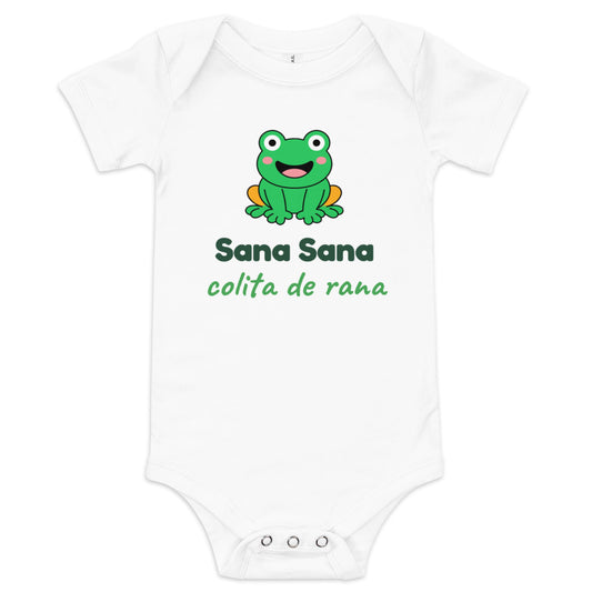 Body de bebé blanco con diseño Sana Sana Colita de Rana