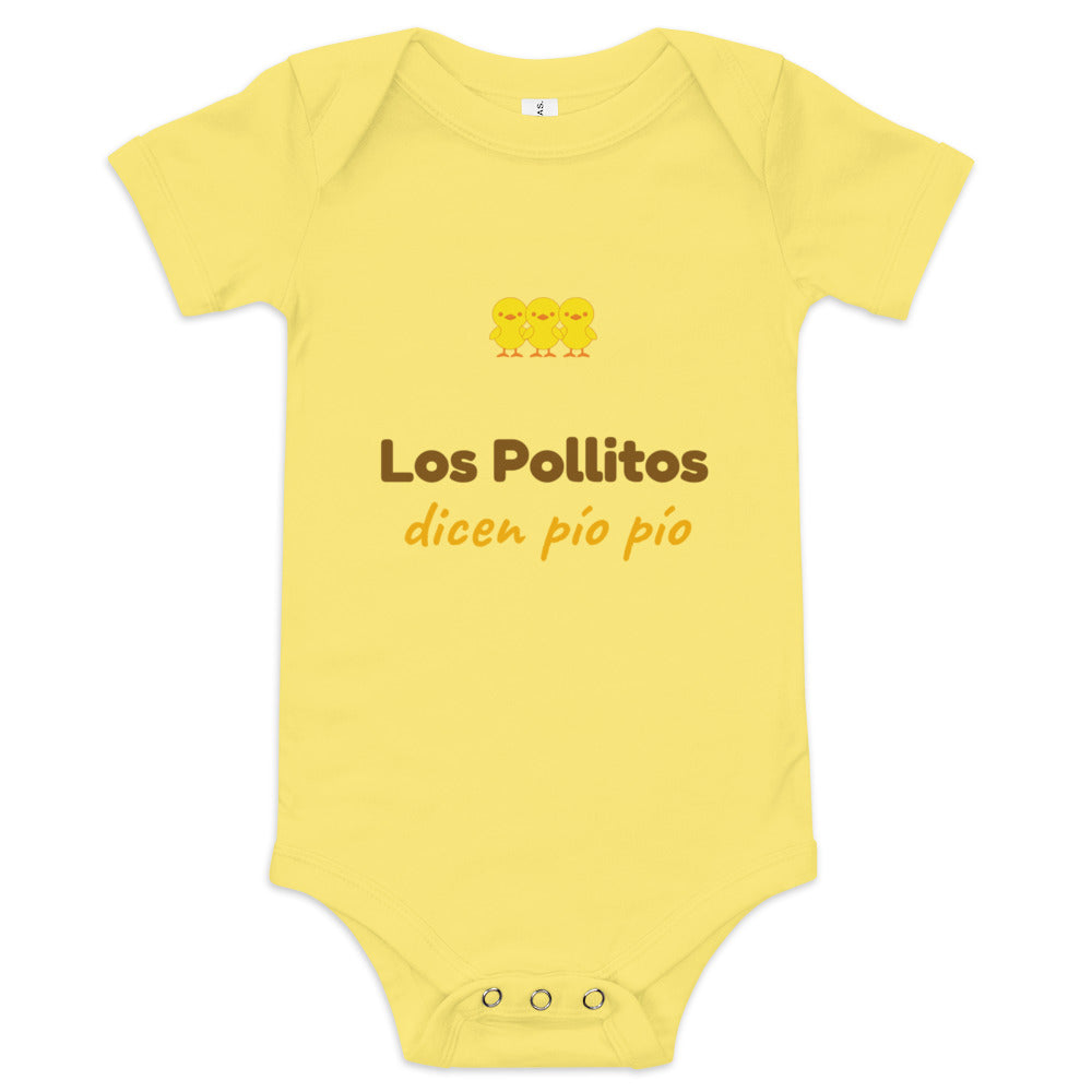 Body de bebé amarillo — Los Pollitos Dicen Pío Pío