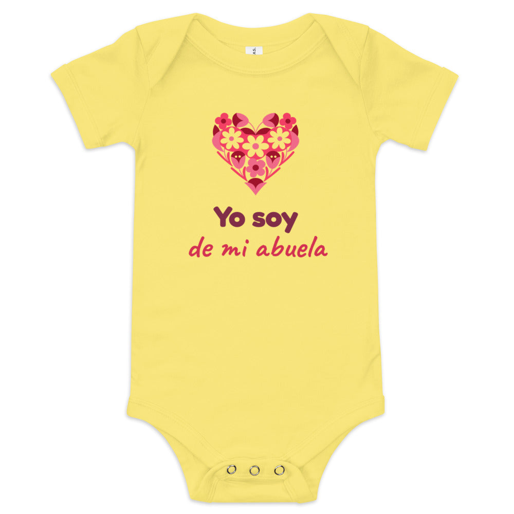 Body de bebé amarillo — Yo Soy de Mi Abuela