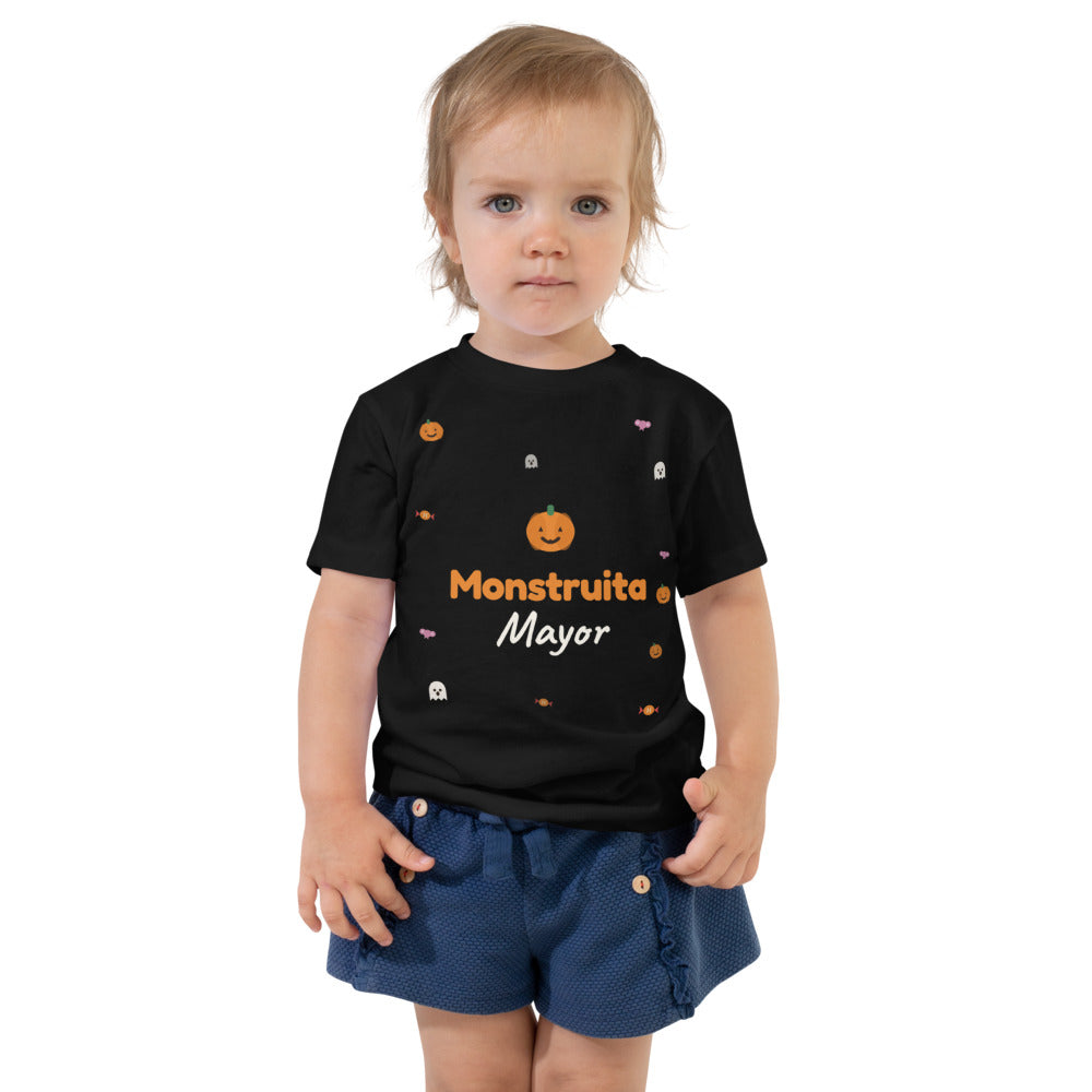 Monstruita Mayor camiseta toddler negra en niña